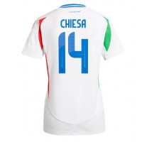 Italy Federico Chiesa #14 Replica Away Shirt Ladies Euro 2024 Short Sleeve